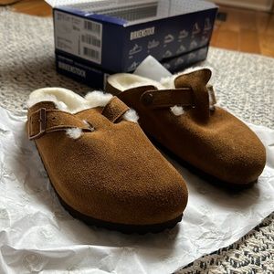 Birkenstock Boston Shearling in Mink